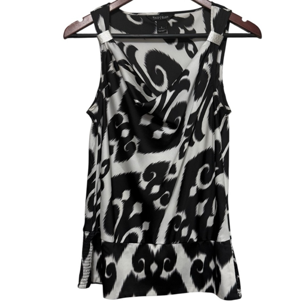 White House Black Market WHBM Embellished Sleeveless Cowl Neck Top Women’s Small